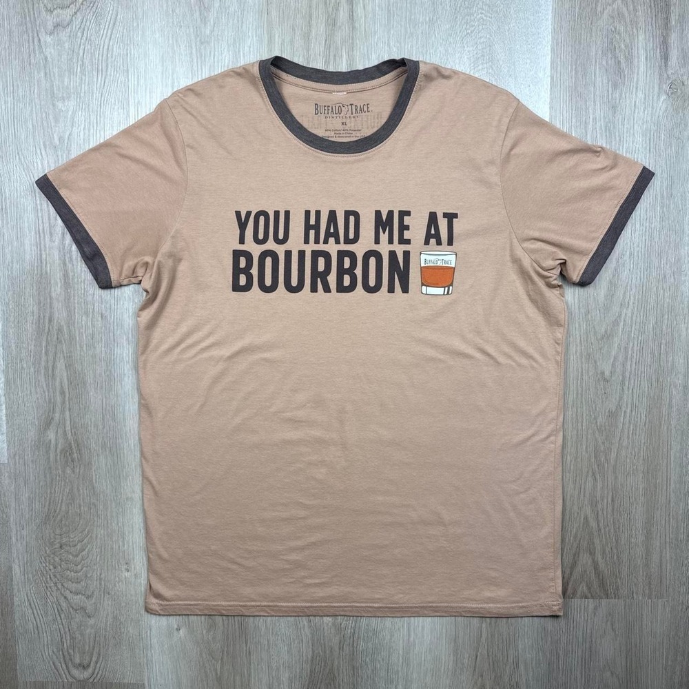 Buffalo Trace "You Had Me At Bourbon" Ringer Graphic Tee XL